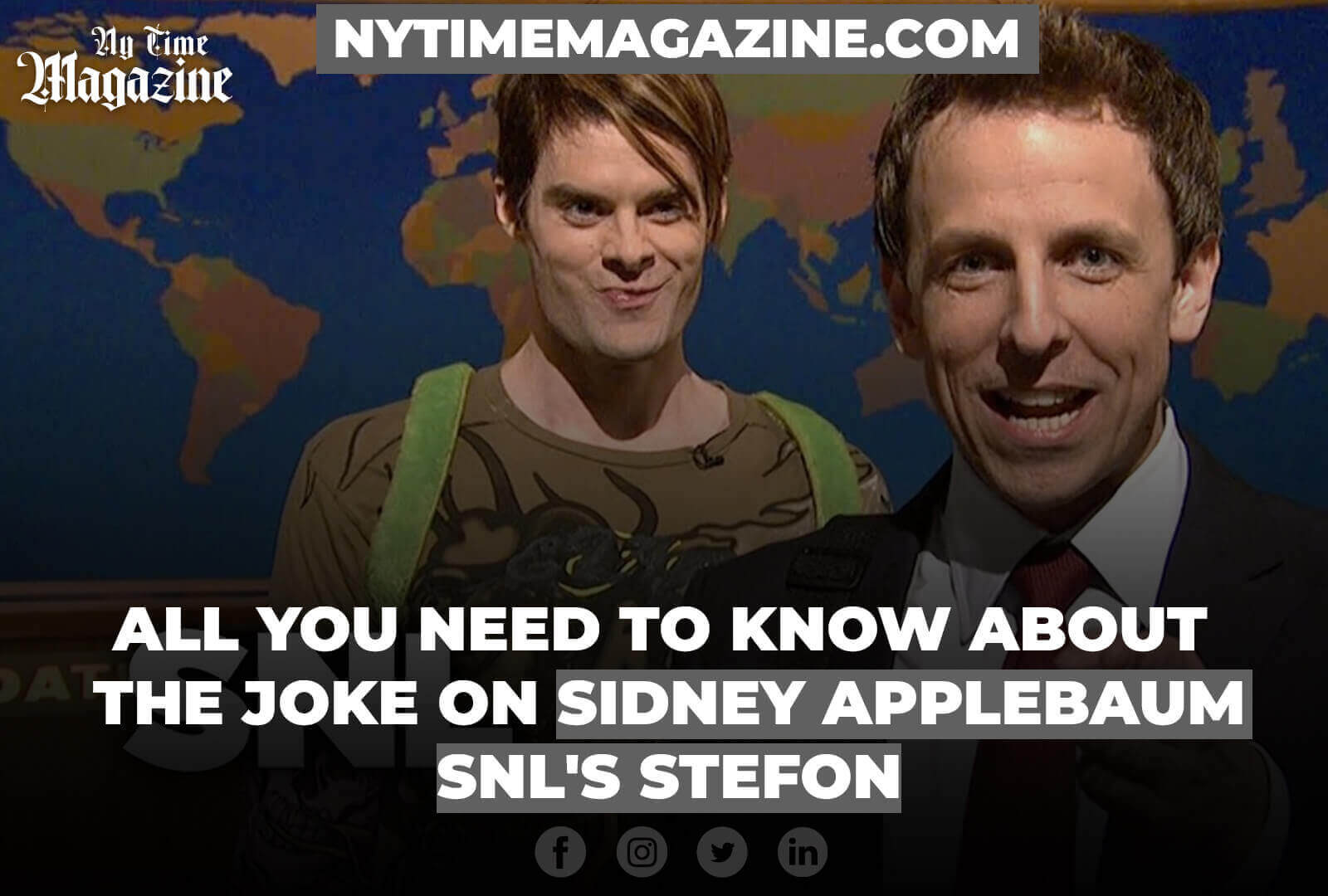 ALL YOU NEED TO KNOW ABOUT THE JOKE ON SIDNEY APPLEBAUM AND SNL'S STEFON