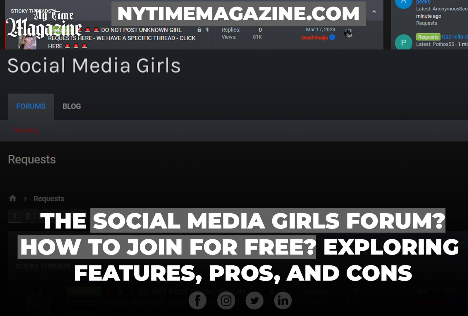 WHAT IS THE SOCIAL MEDIA GIRLS FORUM? HOW TO JOIN FOR FREE? EXPLORING FEATURES, PROS, AND CONS