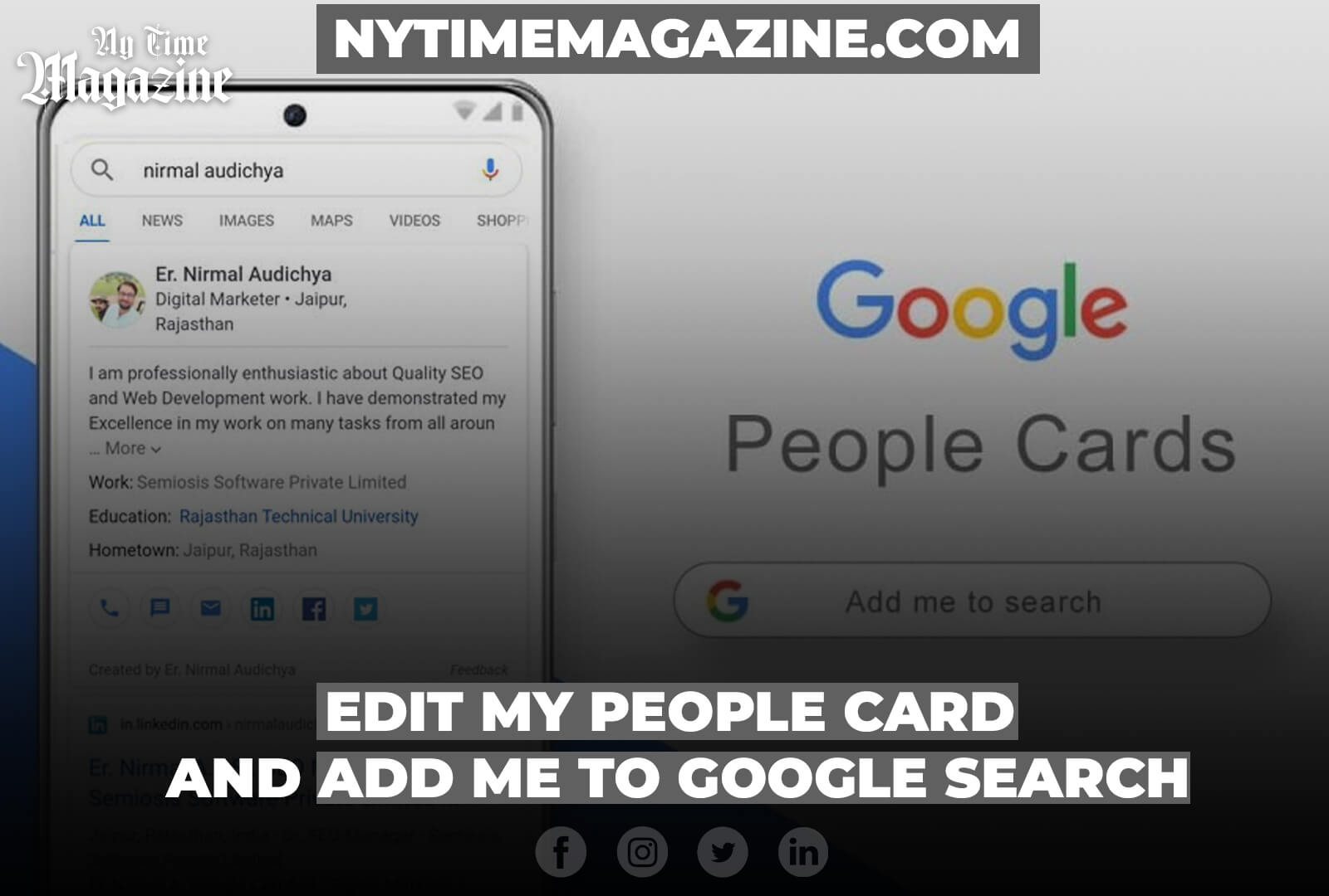 Enhancing Online Presence: A Guide to Edit My People Card and Add Me to Google Search