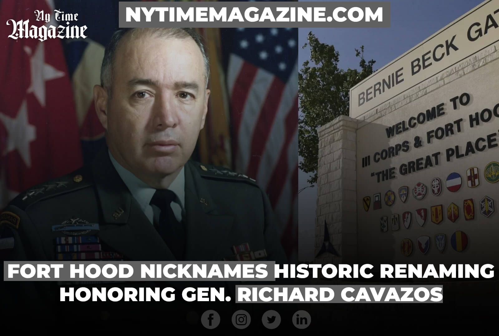 Fort Hood Nicknames to be renamed for Gen. Richard Cavazos